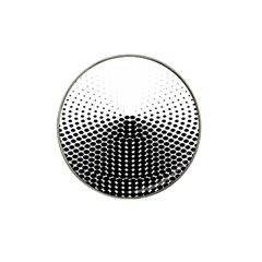 Black White Polkadots Line Polka Dots Hat Clip Ball Marker by Mariart