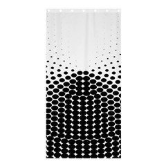 Black White Polkadots Line Polka Dots Shower Curtain 36  X 72  (stall) 