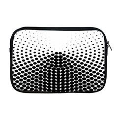 Black White Polkadots Line Polka Dots Apple Macbook Pro 17  Zipper Case