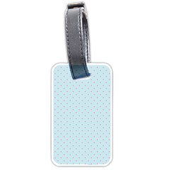 Blue Red Circle Polka Luggage Tags (one Side)  by Mariart