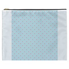 Blue Red Circle Polka Cosmetic Bag (xxxl)  by Mariart