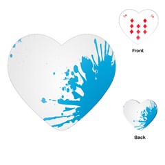 Blue Stain Spot Paint Playing Cards (heart) 
