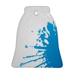 Blue Stain Spot Paint Bell Ornament (two Sides)