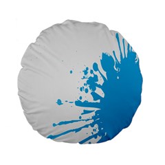 Blue Stain Spot Paint Standard 15  Premium Flano Round Cushions by Mariart