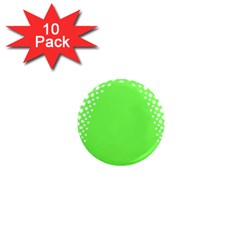 Bubble Polka Circle Green 1  Mini Magnet (10 Pack)  by Mariart