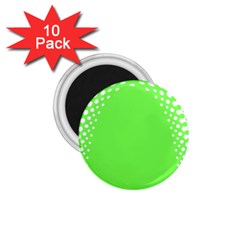 Bubble Polka Circle Green 1 75  Magnets (10 Pack)  by Mariart