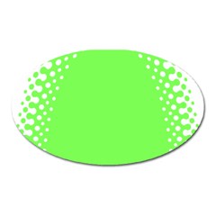 Bubble Polka Circle Green Oval Magnet by Mariart