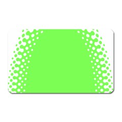 Bubble Polka Circle Green Magnet (rectangular) by Mariart