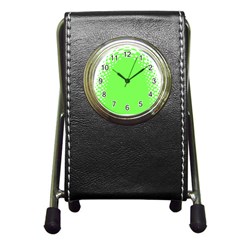 Bubble Polka Circle Green Pen Holder Desk Clocks by Mariart