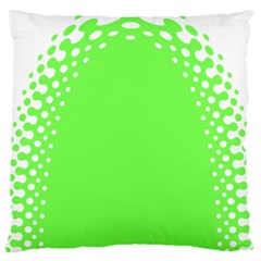 Bubble Polka Circle Green Large Cushion Case (one Side) by Mariart