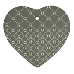 Circles Grey Polka Ornament (heart) by Mariart