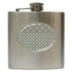 Circles Grey Polka Hip Flask (6 Oz) by Mariart