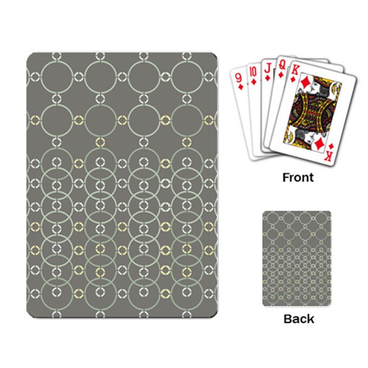 Circles Grey Polka Playing Card