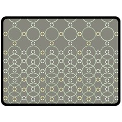 Circles Grey Polka Fleece Blanket (large) 