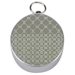 Circles Grey Polka Silver Compasses by Mariart