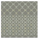 Circles Grey Polka Large Satin Scarf (Square) Front