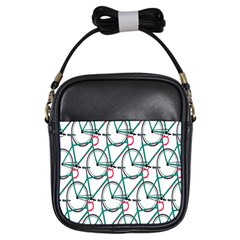 Bicycle Cycling Bike Green Sport Girls Sling Bags by Mariart