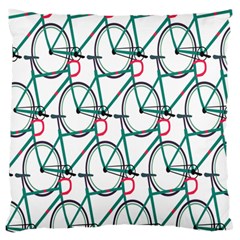 Bicycle Cycling Bike Green Sport Large Flano Cushion Case (one Side) by Mariart