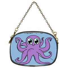 Colorful Cartoon Octopuses Pattern Fear Animals Sea Purple Chain Purses (two Sides)  by Mariart