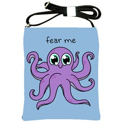 Colorful Cartoon Octopuses Pattern Fear Animals Sea Purple Shoulder Sling Bags by Mariart