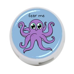 Colorful Cartoon Octopuses Pattern Fear Animals Sea Purple 4-port Usb Hub (two Sides)  by Mariart