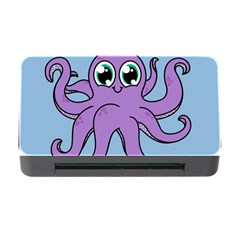 Colorful Cartoon Octopuses Pattern Fear Animals Sea Purple Memory Card Reader With Cf