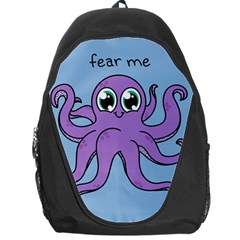 Colorful Cartoon Octopuses Pattern Fear Animals Sea Purple Backpack Bag