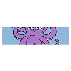 Colorful Cartoon Octopuses Pattern Fear Animals Sea Purple Satin Scarf (oblong)