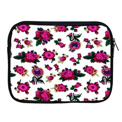 Crown Red Flower Floral Calm Rose Sunflower White Apple Ipad 2/3/4 Zipper Cases by Mariart