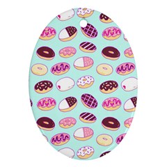 Donut Jelly Bread Sweet Ornament (oval)