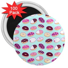 Donut Jelly Bread Sweet 3  Magnets (100 Pack)