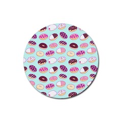 Donut Jelly Bread Sweet Rubber Coaster (round) 