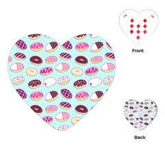 Donut Jelly Bread Sweet Playing Cards (heart) 