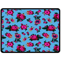 Crown Red Flower Floral Calm Rose Sunflower Double Sided Fleece Blanket (large)  by Mariart