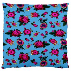 Crown Red Flower Floral Calm Rose Sunflower Standard Flano Cushion Case (two Sides) by Mariart