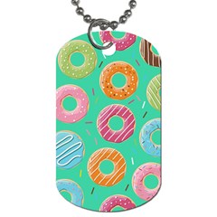 Doughnut Bread Donuts Green Dog Tag (two Sides)