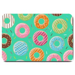 Doughnut Bread Donuts Green Large Doormat 