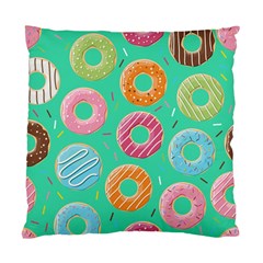 Doughnut Bread Donuts Green Standard Cushion Case (one Side)