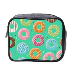 Doughnut Bread Donuts Green Mini Toiletries Bag 2-side