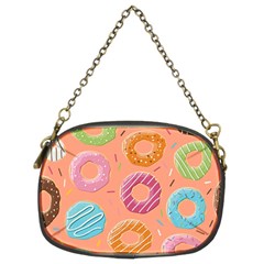 Doughnut Bread Donuts Orange Chain Purses (two Sides)  by Mariart