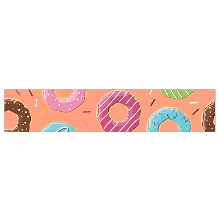 Doughnut Bread Donuts Orange Flano Scarf (Small)