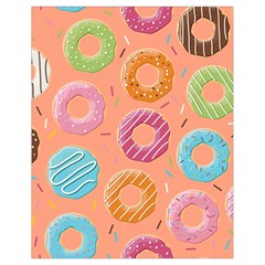 Doughnut Bread Donuts Orange Drawstring Bag (small)