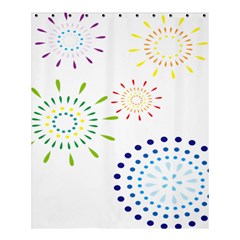 Fireworks Illustrations Fire Partty Polka Shower Curtain 60  X 72  (medium) 