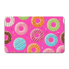Doughnut Bread Donuts Pink Magnet (rectangular) by Mariart