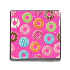 Doughnut Bread Donuts Pink Memory Card Reader (square) by Mariart