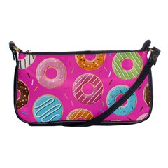 Doughnut Bread Donuts Pink Shoulder Clutch Bags by Mariart