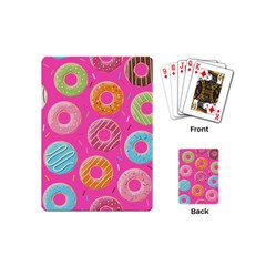 Doughnut Bread Donuts Pink Playing Cards (mini) 