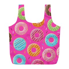 Doughnut Bread Donuts Pink Full Print Recycle Bags (l) 