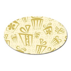 Gift Party Polka Grey Oval Magnet