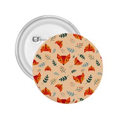 Foxes Animals Face Orange 2 25  Buttons